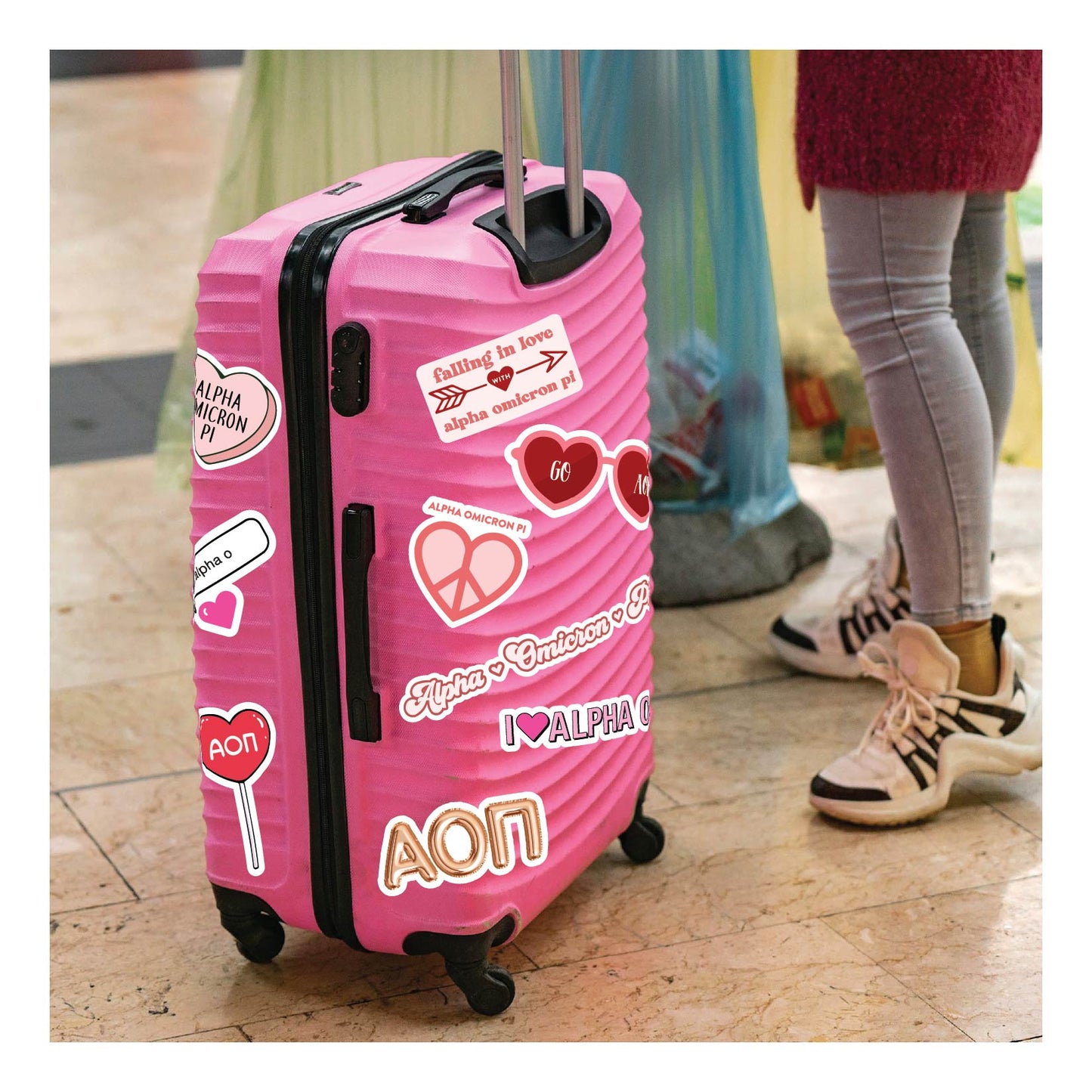 Alpha Omicron Pi- Sticker Sheet- Love Theme