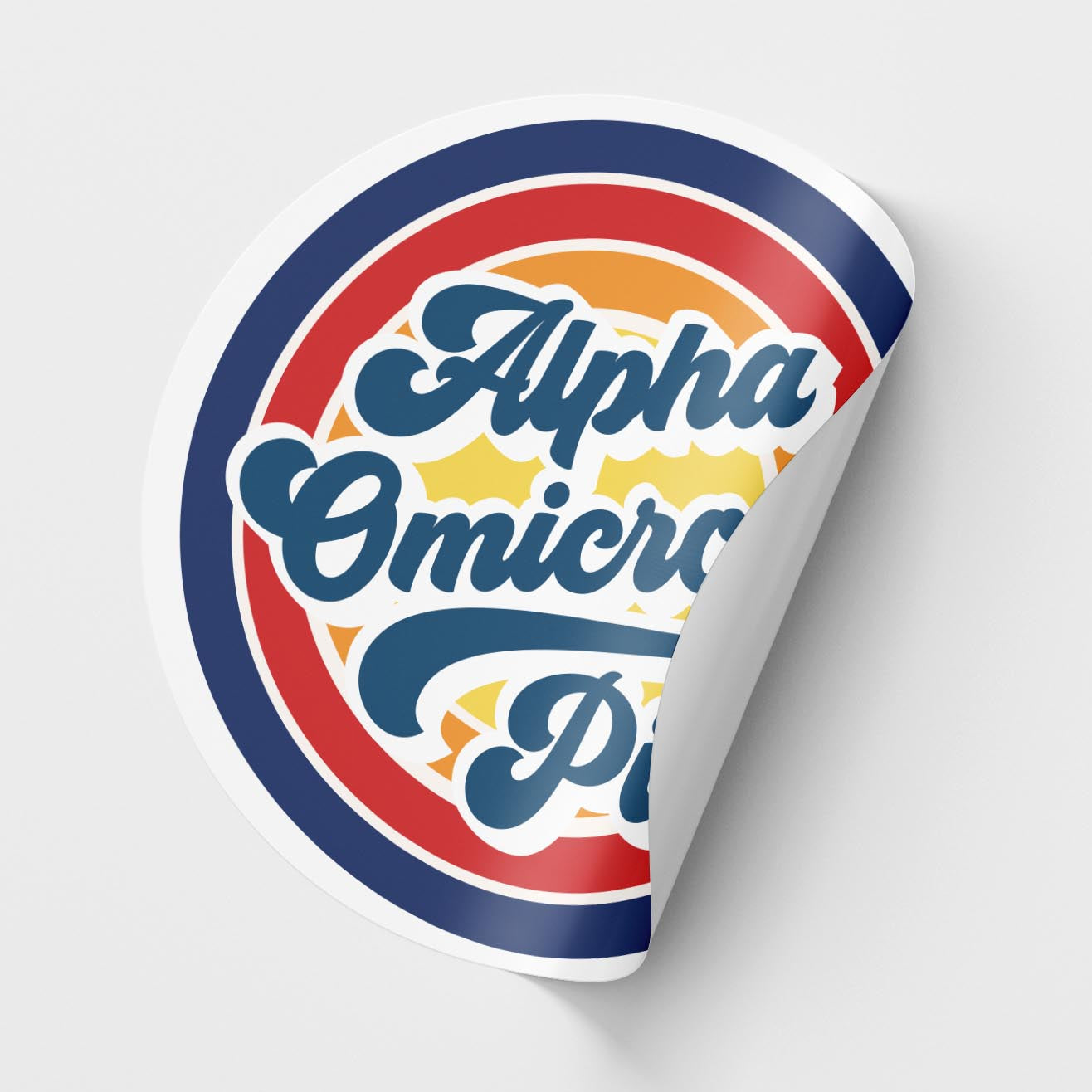 Alpha Omicron Pi <br> Retro Sticker Sheet