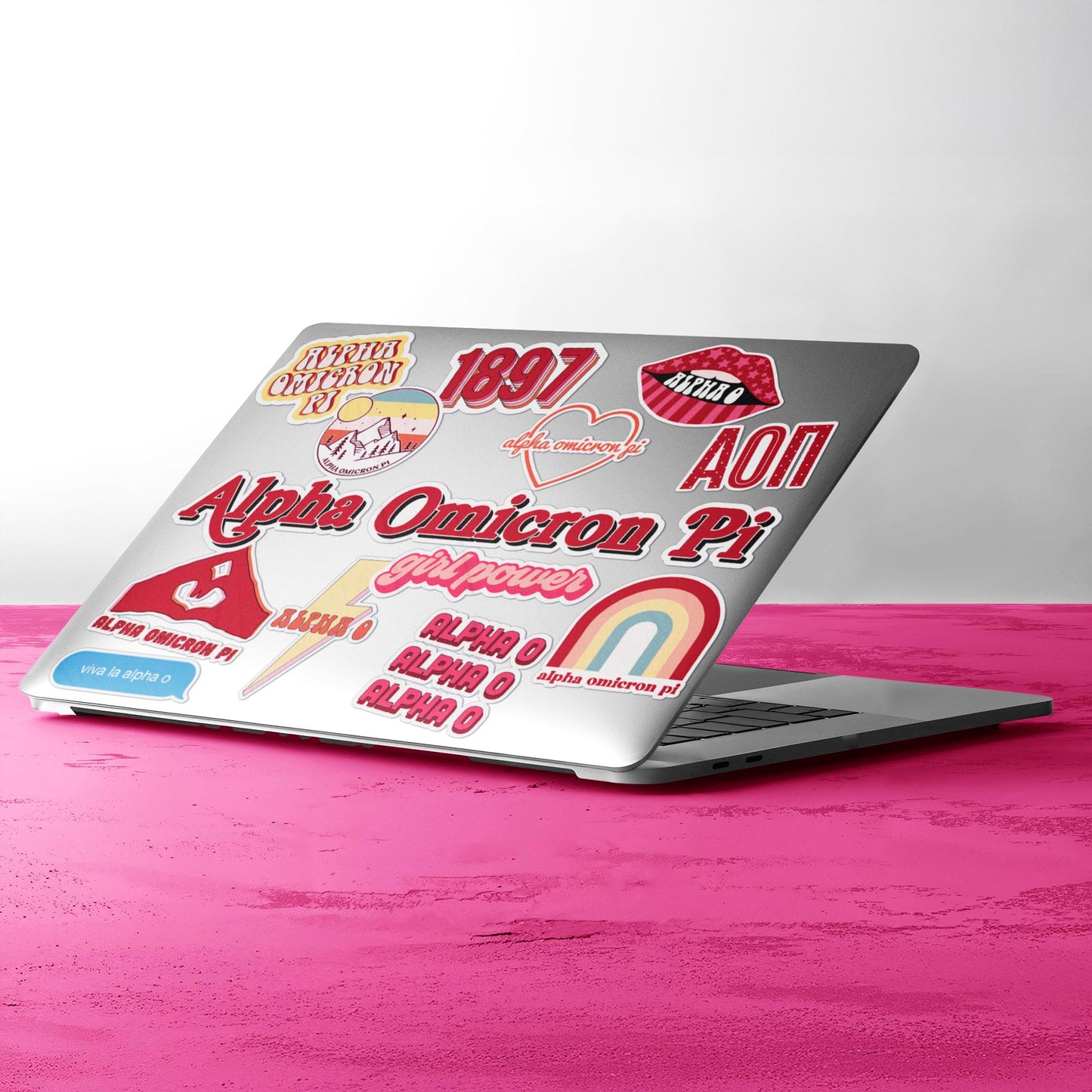 Alpha Omicron Pi Girl Power Sticker Sheet