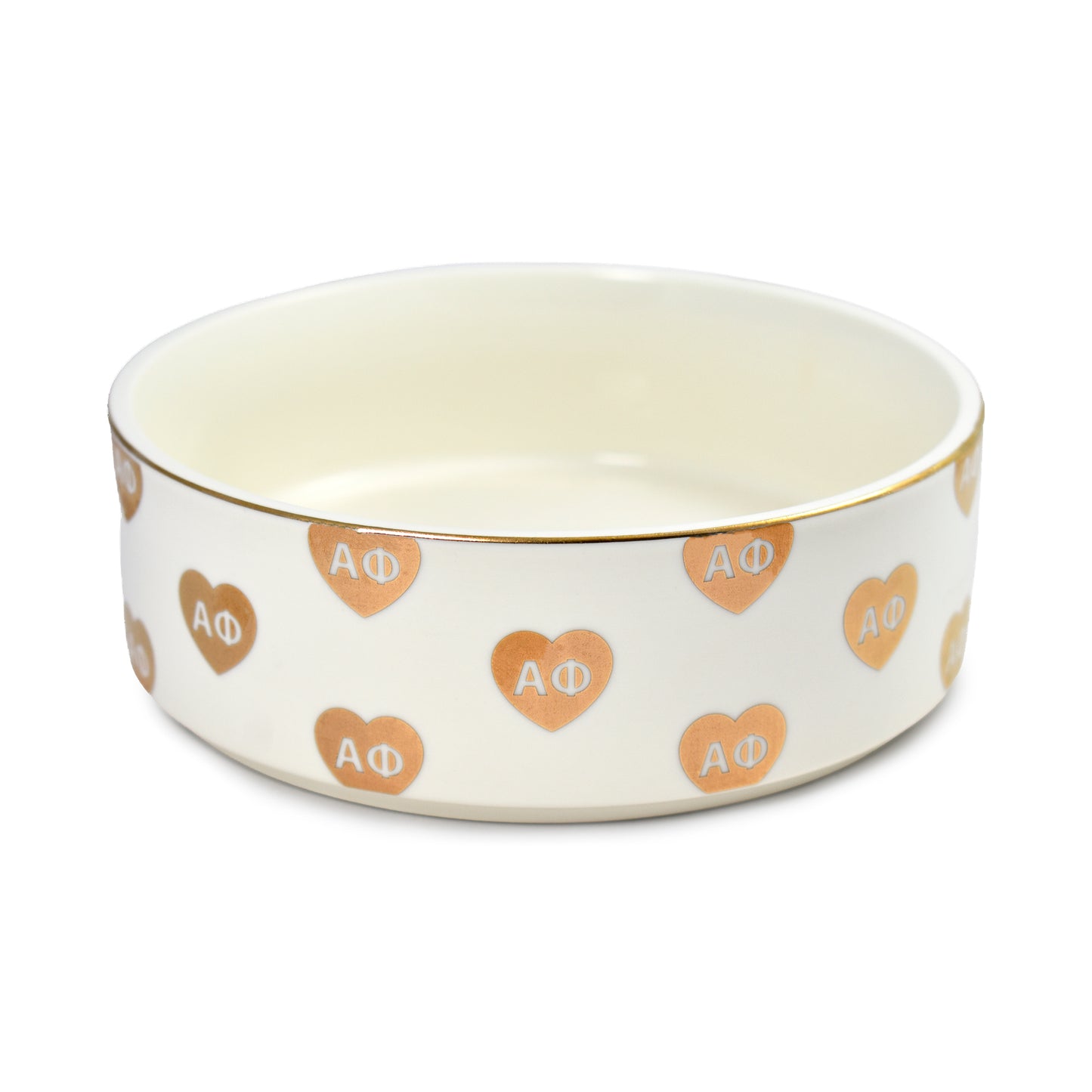 Alpha Phi Pet Bowl- 6" Ceramic Bowl For Dogs and Cats