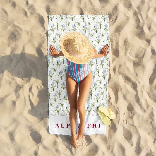 Alpha Phi Beach Towel- Lightweight Brand Design