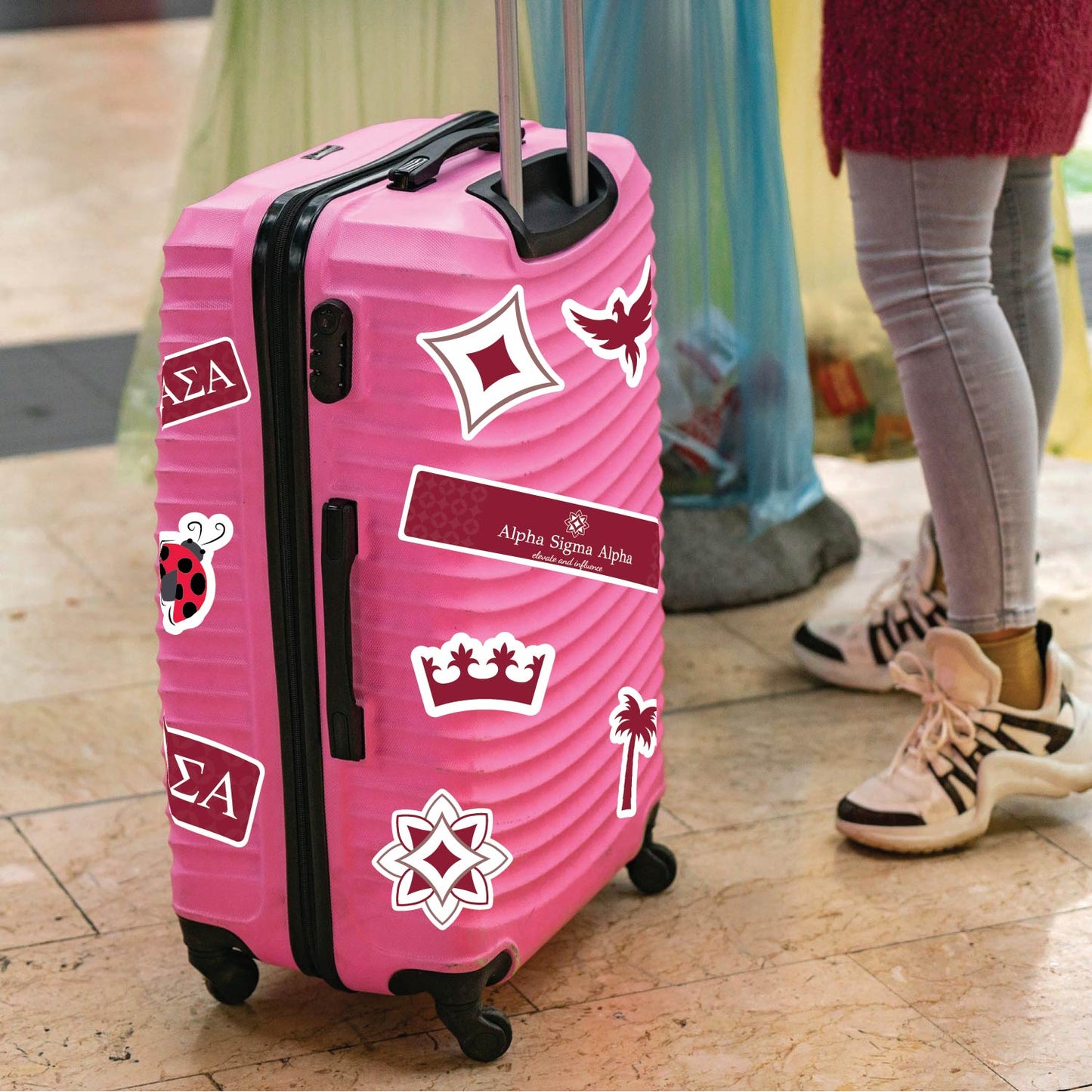 Alpha Sigma Alpha Sorority Sticker Sheet- Brand Focus