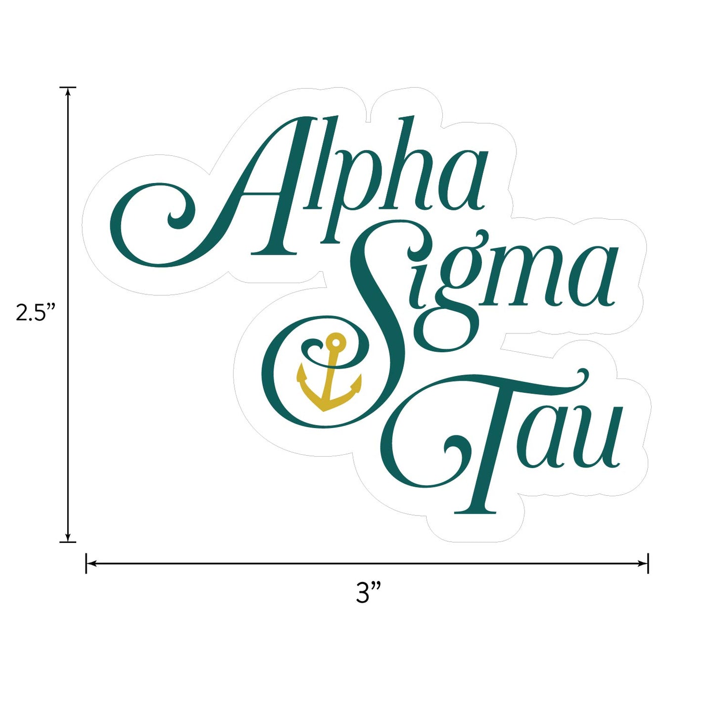 Alpha Sigma Tau Sorority Sticker Sheet- Brand Focus