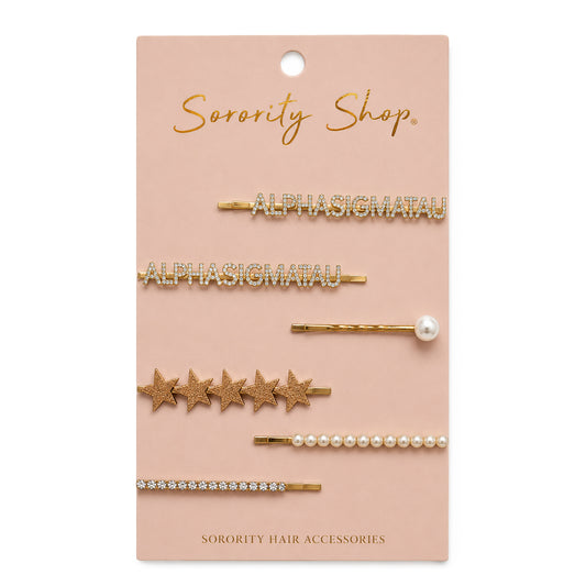 Alpha Sigma Tau Sorority Hair Clips