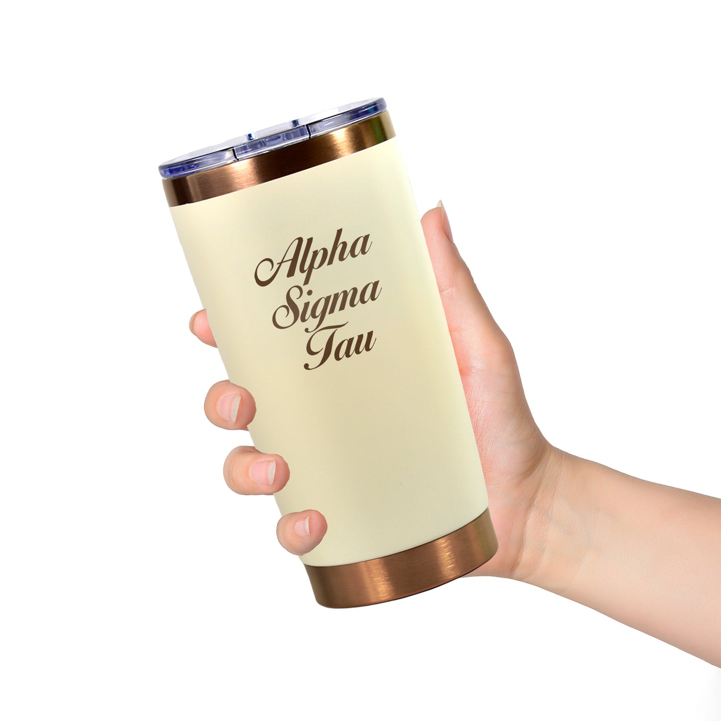 Alpha Sigma Tau 20 oz. Insulated Tumbler with Sorority Name