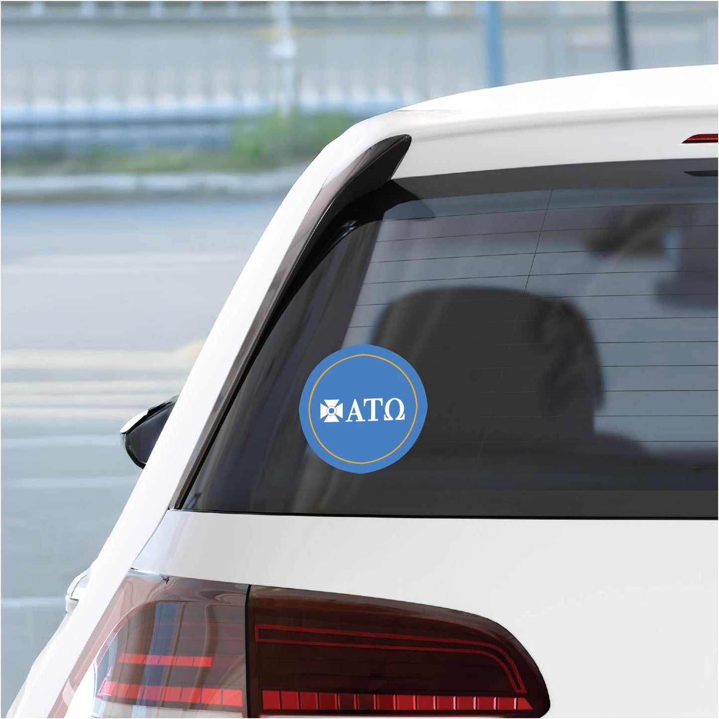 Alpha Tau Omega Fraternity Car Decal Sticker- Full Color Circle Logo