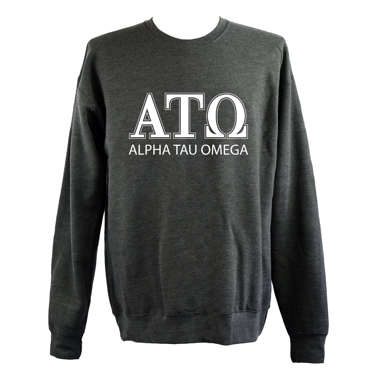 Alpha Tau Omega Sweatshirt- Crewneck Fraternity Varsity Letters Design