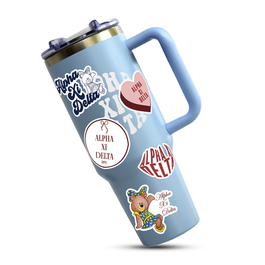 Alpha Xi Delta Sticker Sheet- Teddy Bears and Sisterhood Love Theme