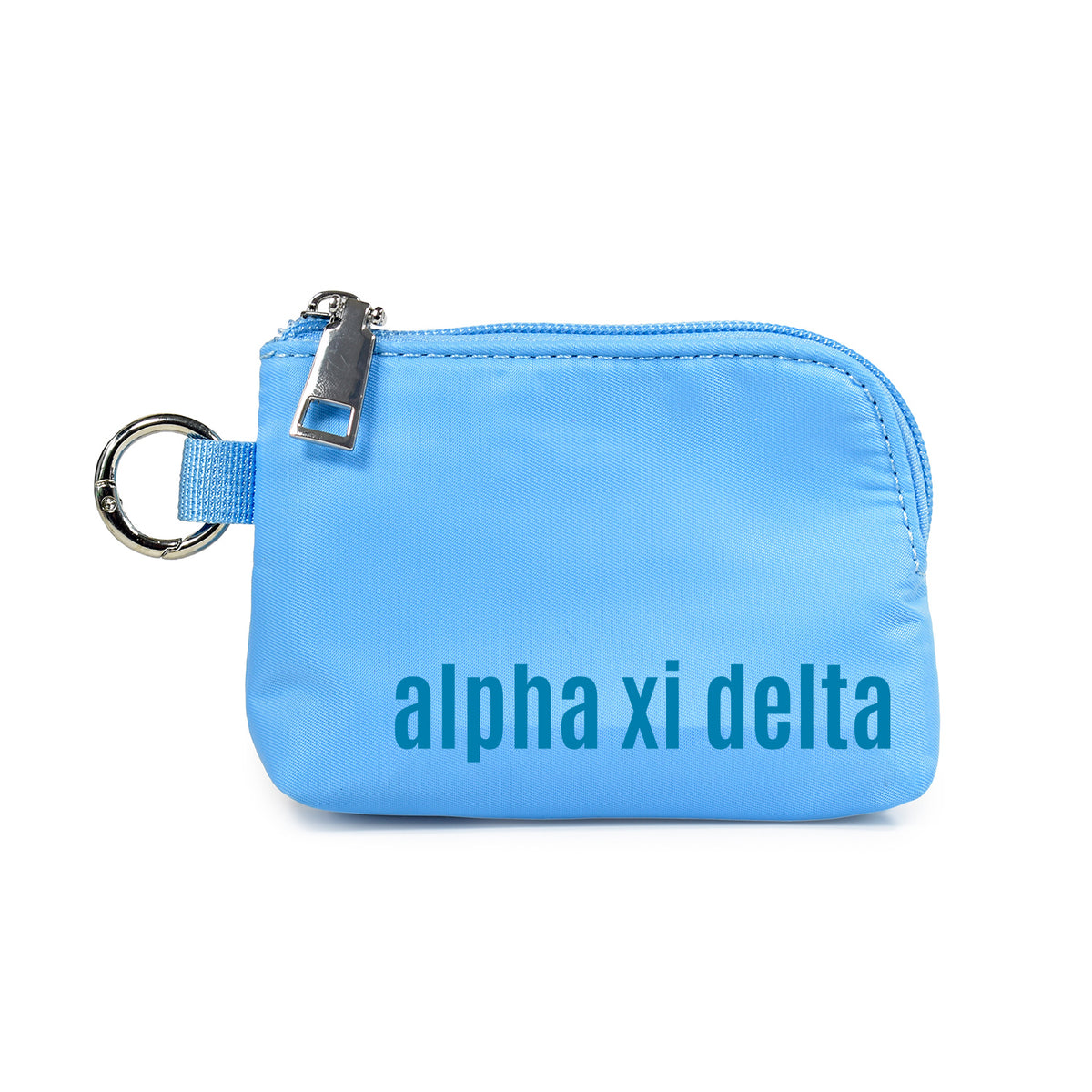 Alpha Xi Delta Zipper Wallet Pouch with Keyring