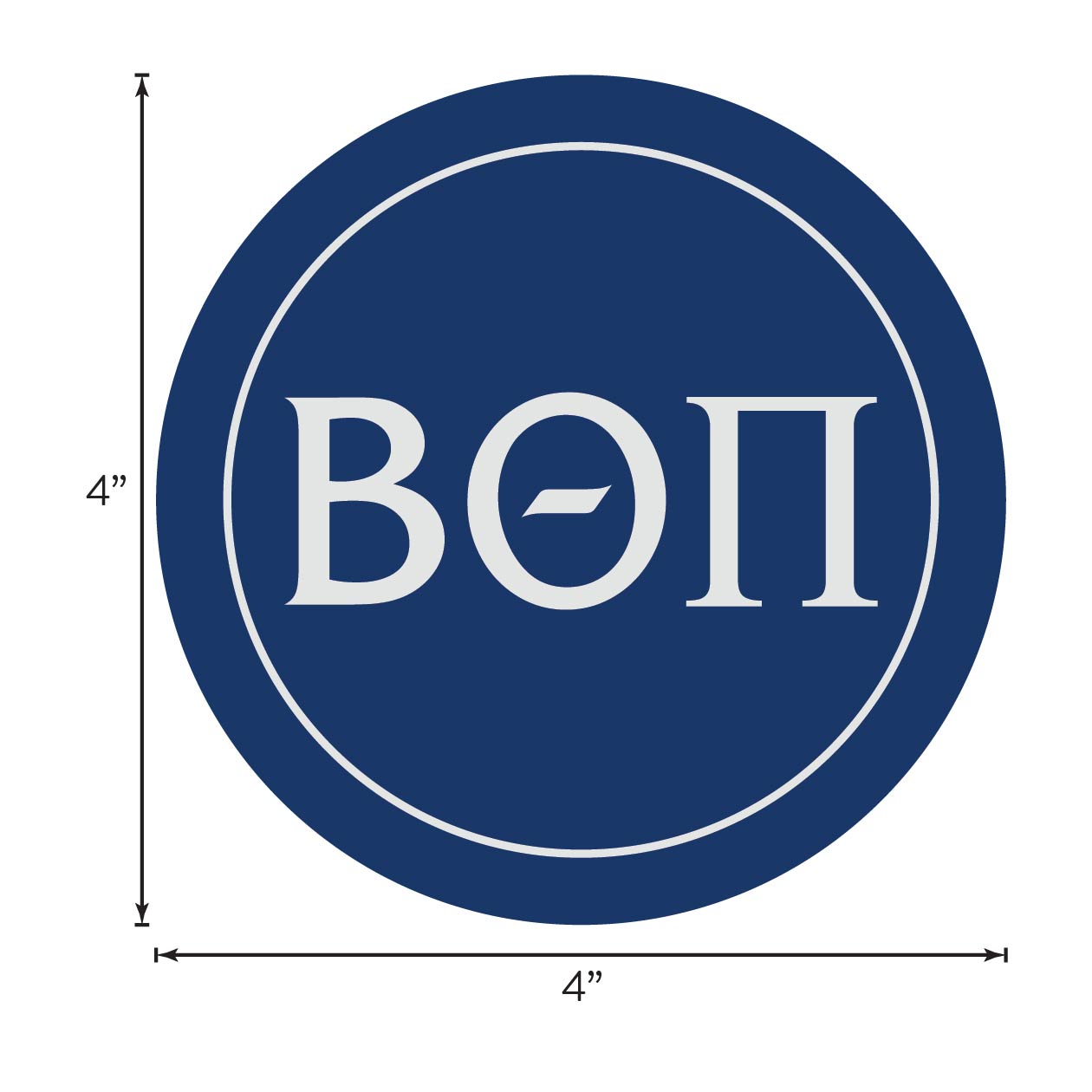 Beta Theta Pi Fraternity Car Decal Sticker- Full Color Circle Logo