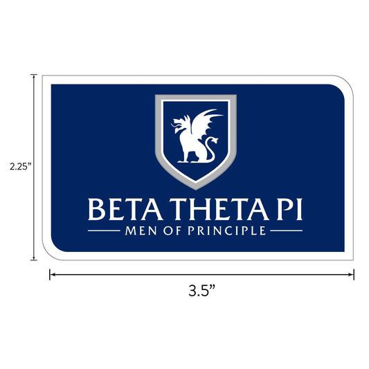 Beta Theta Pi Fraternity Sticker Sheet- Brand Focus
