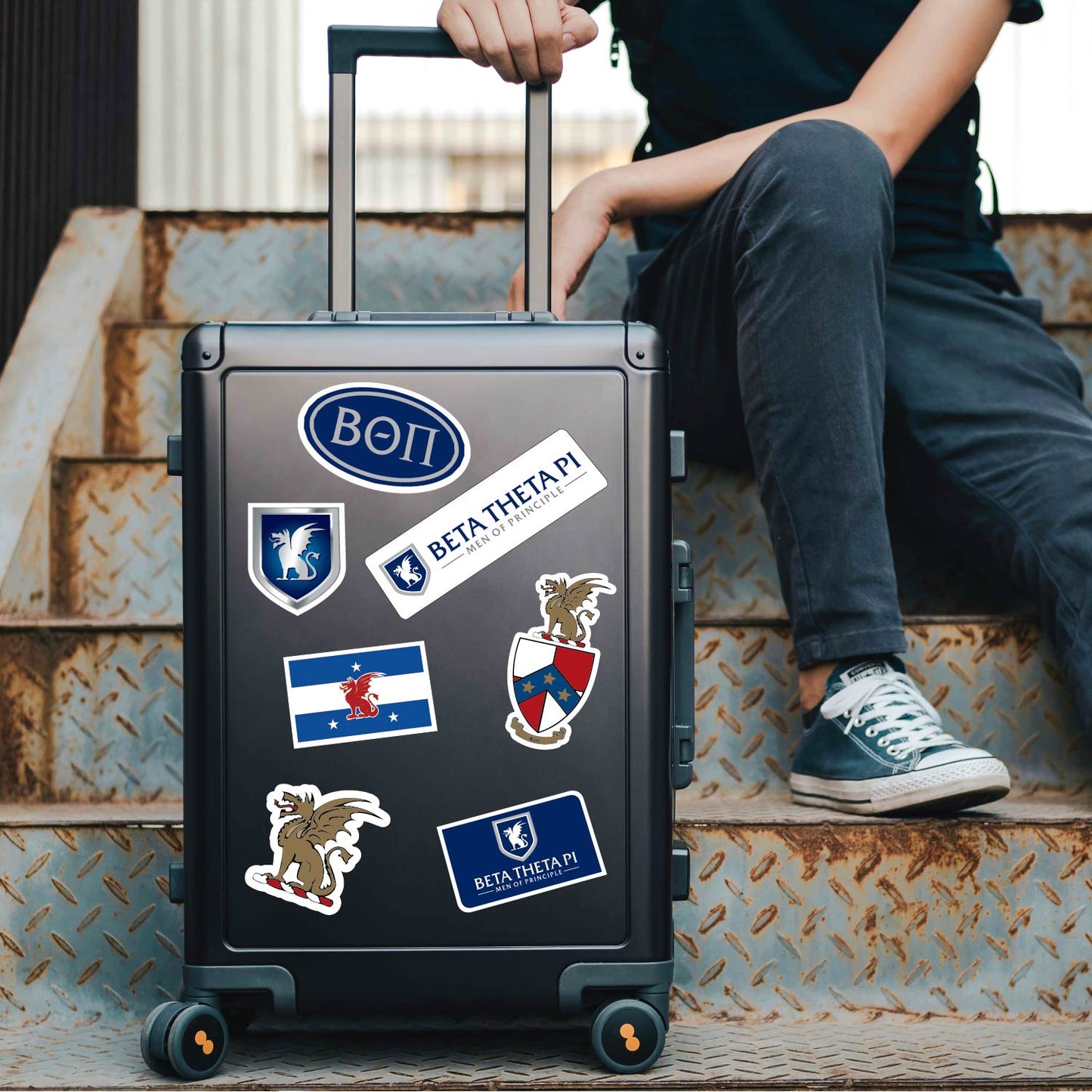 Beta Theta Pi Fraternity Sticker Sheet- Brand Focus