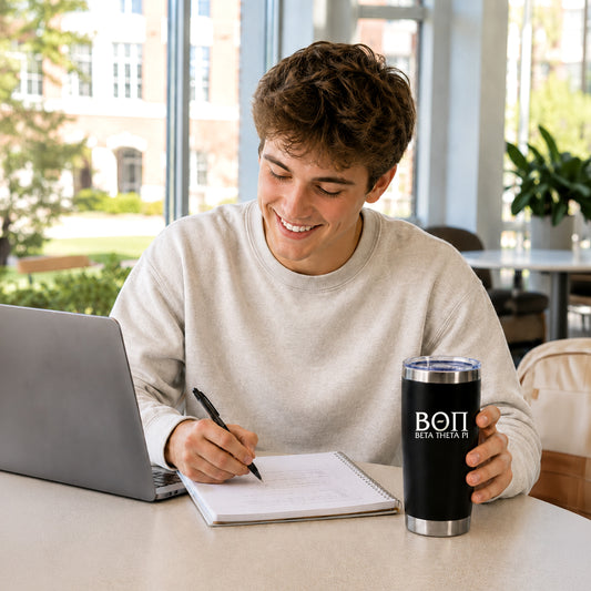 Beta Theta Pi 20 oz. Insulated Tumbler with Greek Letters