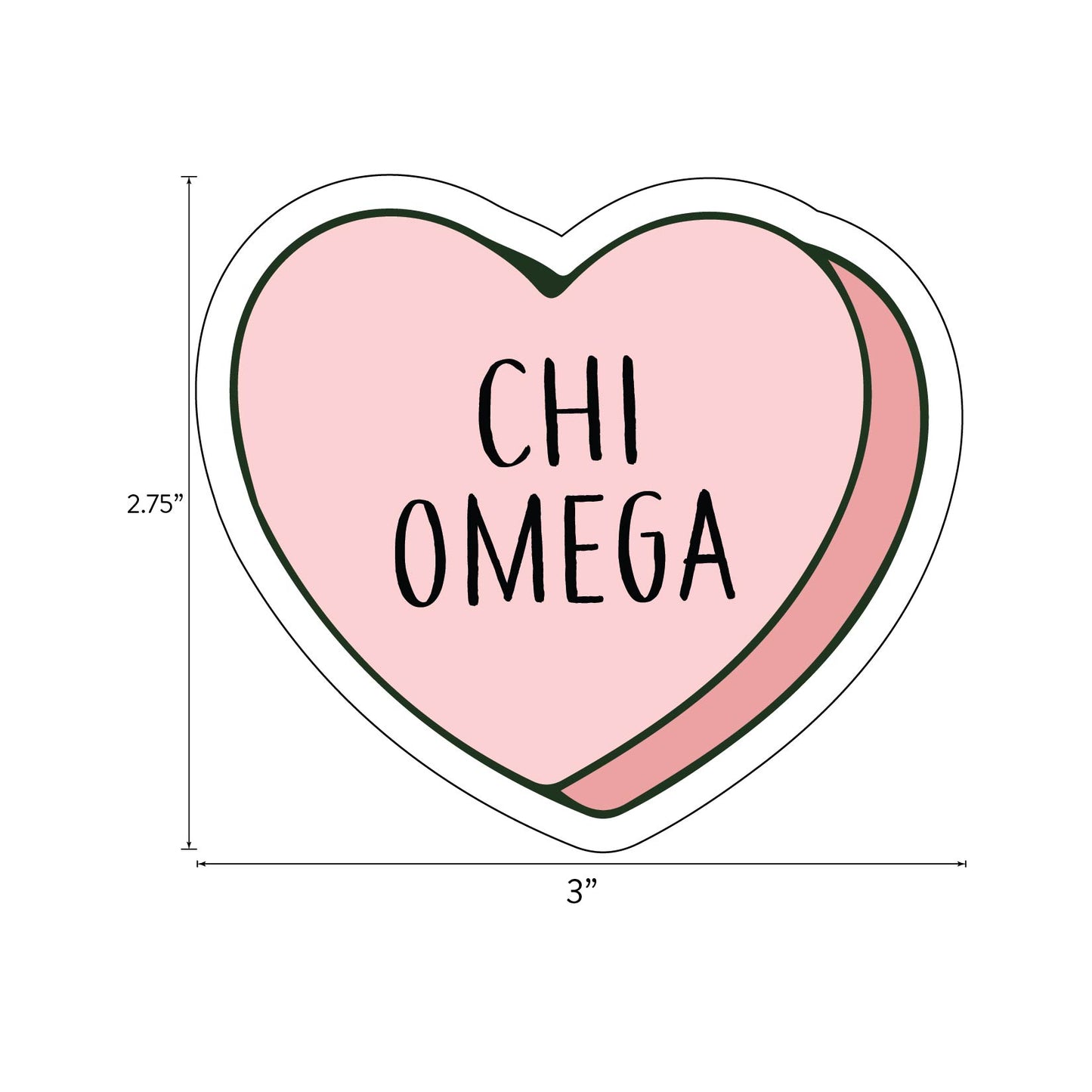 Chi Omega- Sticker Sheet- Love Theme