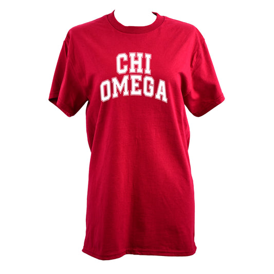 Chi Omega Sorority T-Shirt- Varsity Design