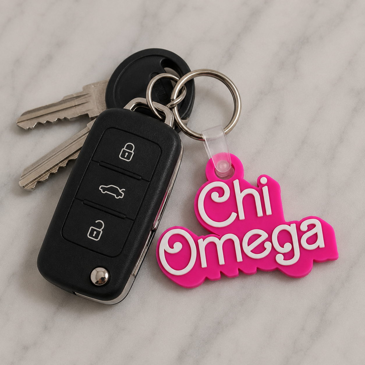 Chi Omega Retro Dolly Keychain