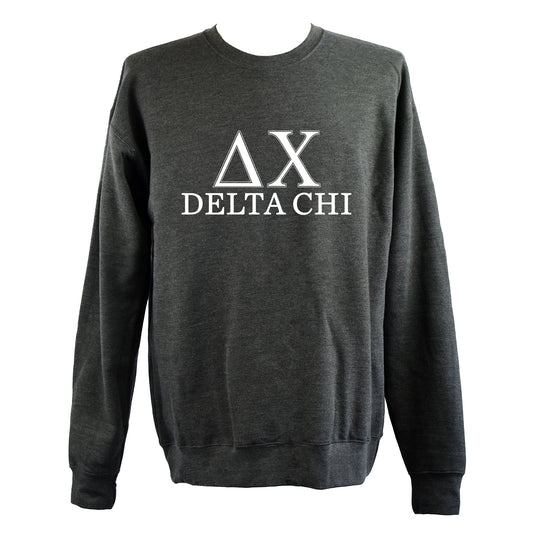 Delta Chi Sweatshirt- Crewneck Fraternity Varsity Letters Design