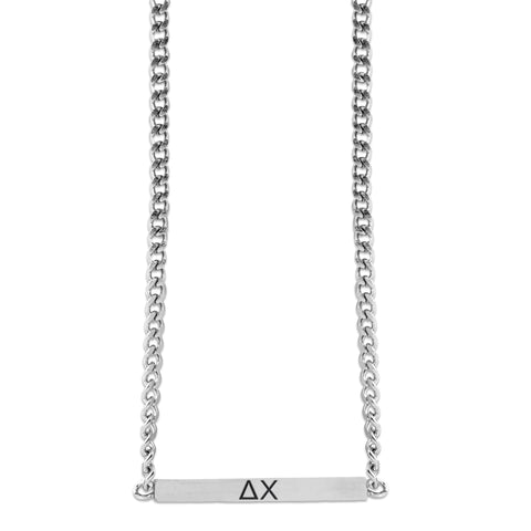 Delta Chi Fraternity Necklace- Greek Letters Pendant
