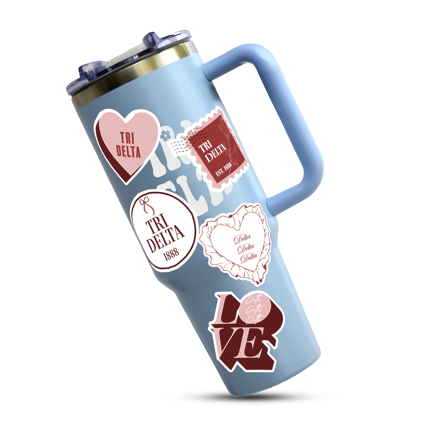 Delta Delta Delta Sticker Sheet- Teddy Bears and Sisterhood Love Theme