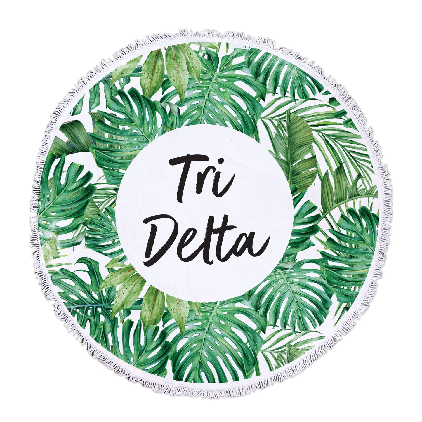 Delta Delta Delta Palm Leaf Fringe Towel Blanket