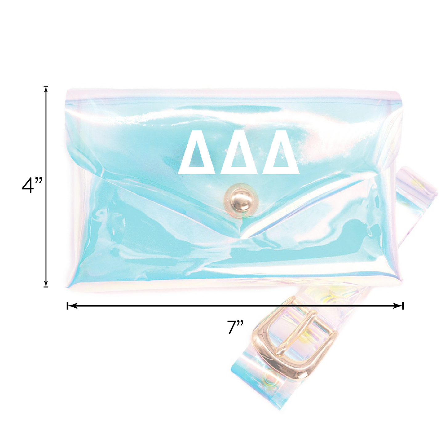 Kappa Alpha Theta Holographic Belted Fanny Pack