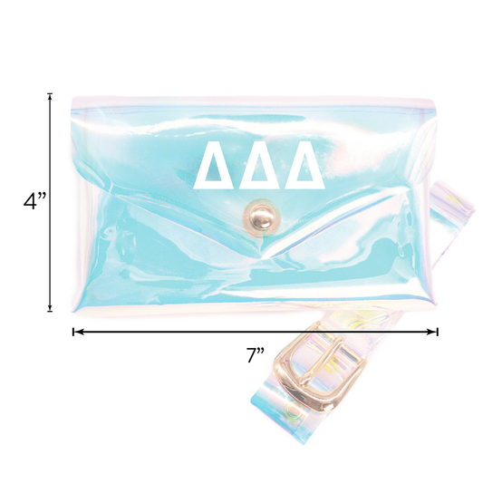 Alpha Sigma Tau Holographic Belted Fanny Pack