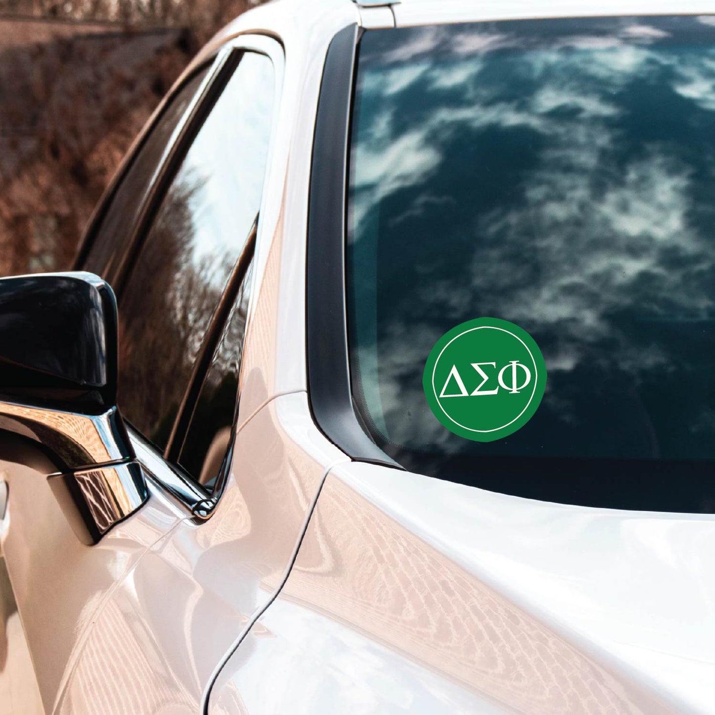 Delta Sigma Phi Fraternity Car Decal Sticker- Full Color Circle Logo