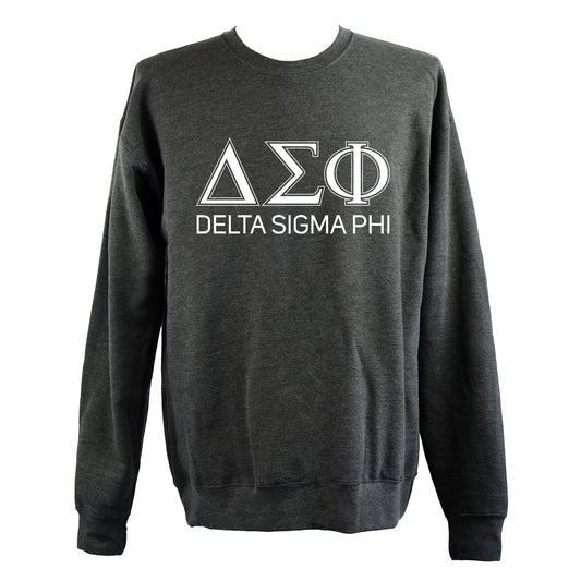 Delta Sigma Phi Sweatshirt- Crewneck Fraternity Varsity Letters Design