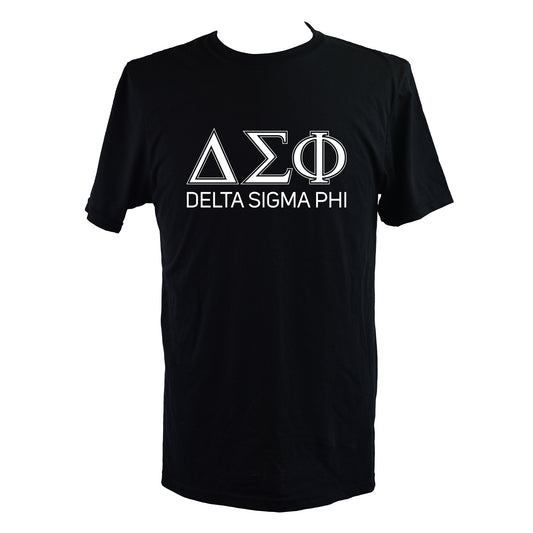 Delta Sigma Phi Fraternity T-Shirt- Varsity Greek Letters Design