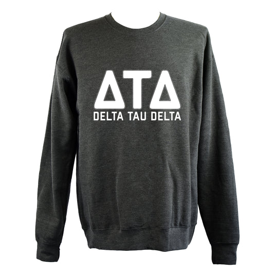 Delta Tau Delta Sweatshirt- Crewneck Fraternity Varsity Letters Design
