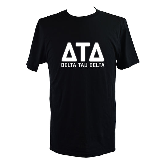 Delta Tau Delta Fraternity T-Shirt- Varsity Greek Letters Design