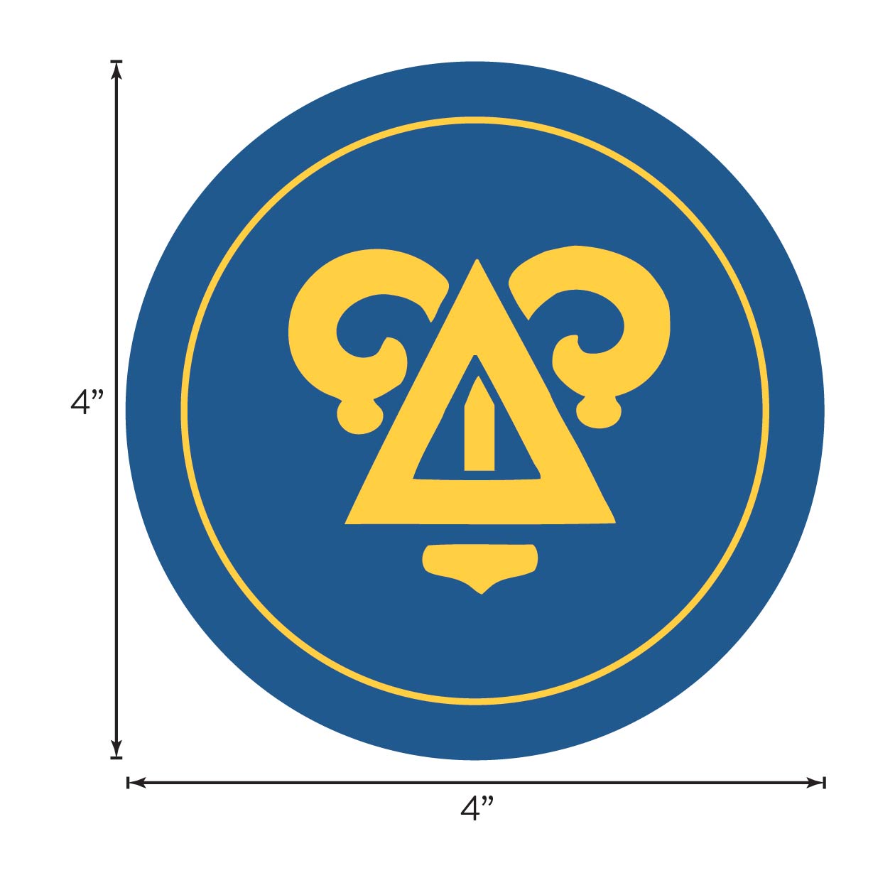 Delta Upsilon Fraternity Car Decal Sticker- Full Color Circle Logo