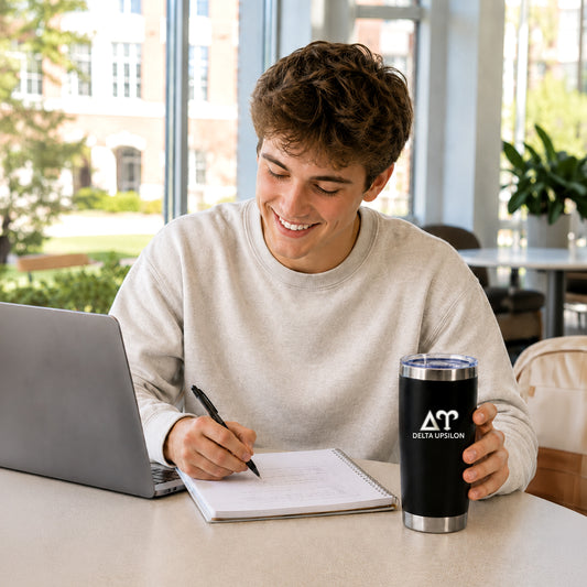 Delta Upsilon 20 oz. Insulated Tumbler with Greek Letters