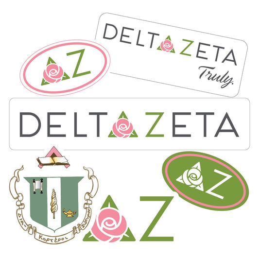 Delta Zeta Sorority Sticker Sheet- Brand Focus