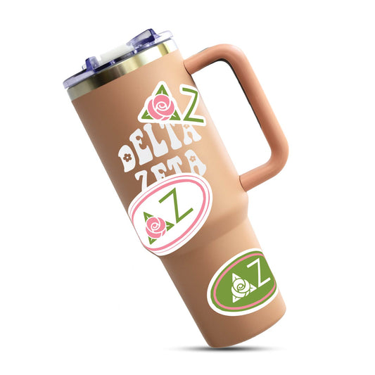 Delta Zeta Sorority Brand Focus Sticker Sheet