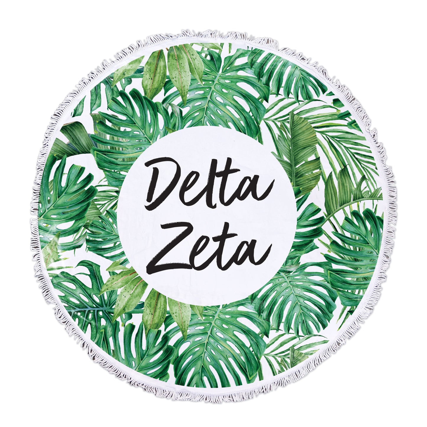 Delta Zeta Palm Leaf Fringe Towel Blanket