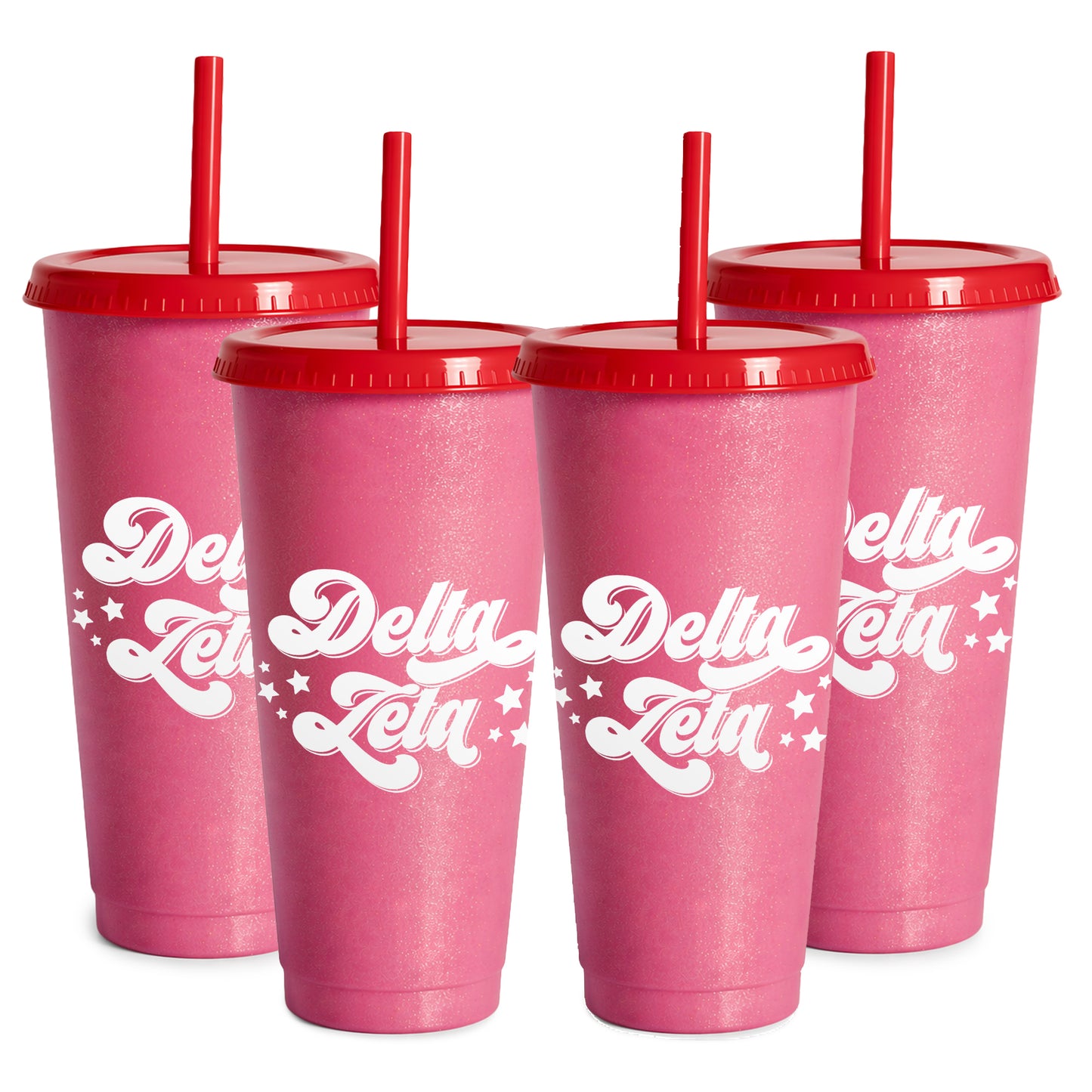 Delta Zeta Glitter Color Changing Cup 4-Pack