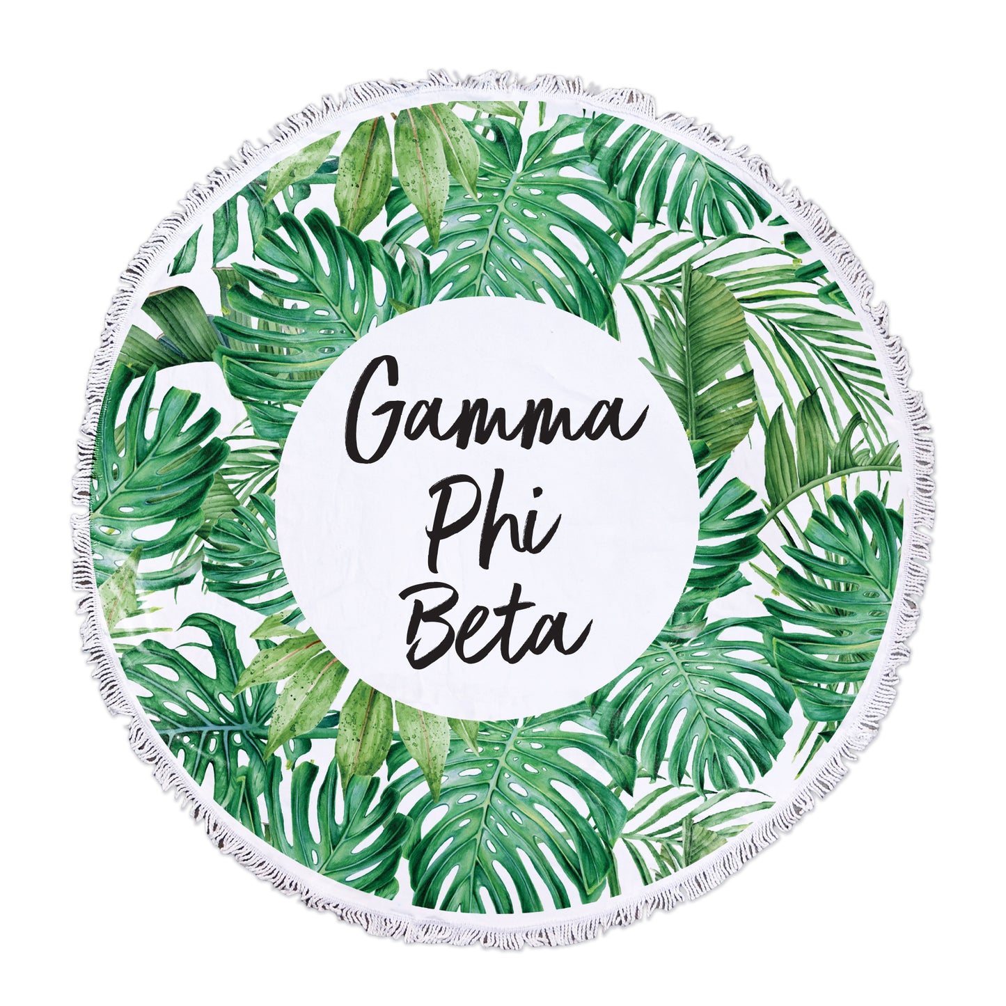 Gamma Phi Beta Palm Leaf Fringe Towel Blanket
