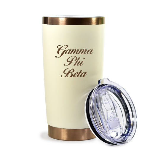 Gamma Phi Beta 20 oz. Insulated Tumbler with Sorority Name