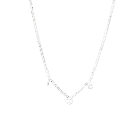 Gamma Phi Beta Silver Greek Letters Necklace