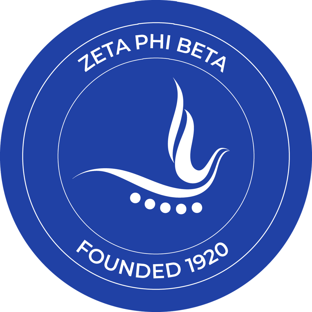 Zeta Phi Beta Sorority Car Decal Sticker- Full Color Circle Logo