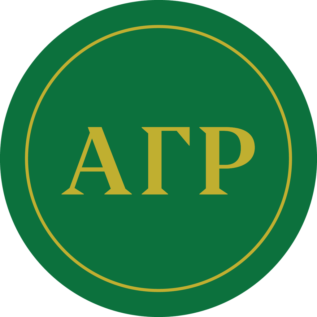 Alpha Gamma Rho Fraternity Car Decal Sticker- Full Color Circle Logo