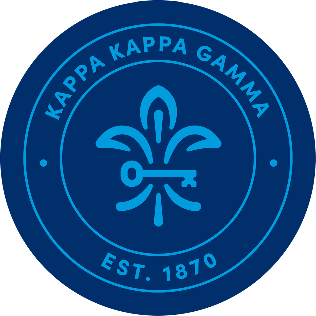 Kappa Kappa Gamma Sorority Car Decal Sticker- Full Color Circle Logo