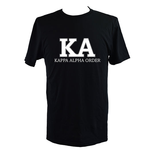 Kappa Alpha Order Fraternity T-Shirt- Varsity Greek Letters Design