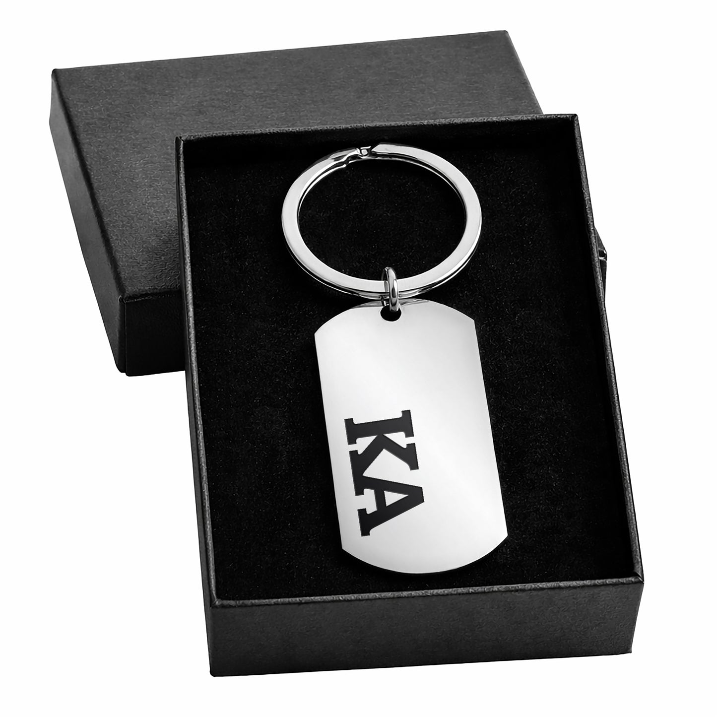 Kappa Alpha Order Fraternity Keychain- Stainless Steel Dog Tag Design