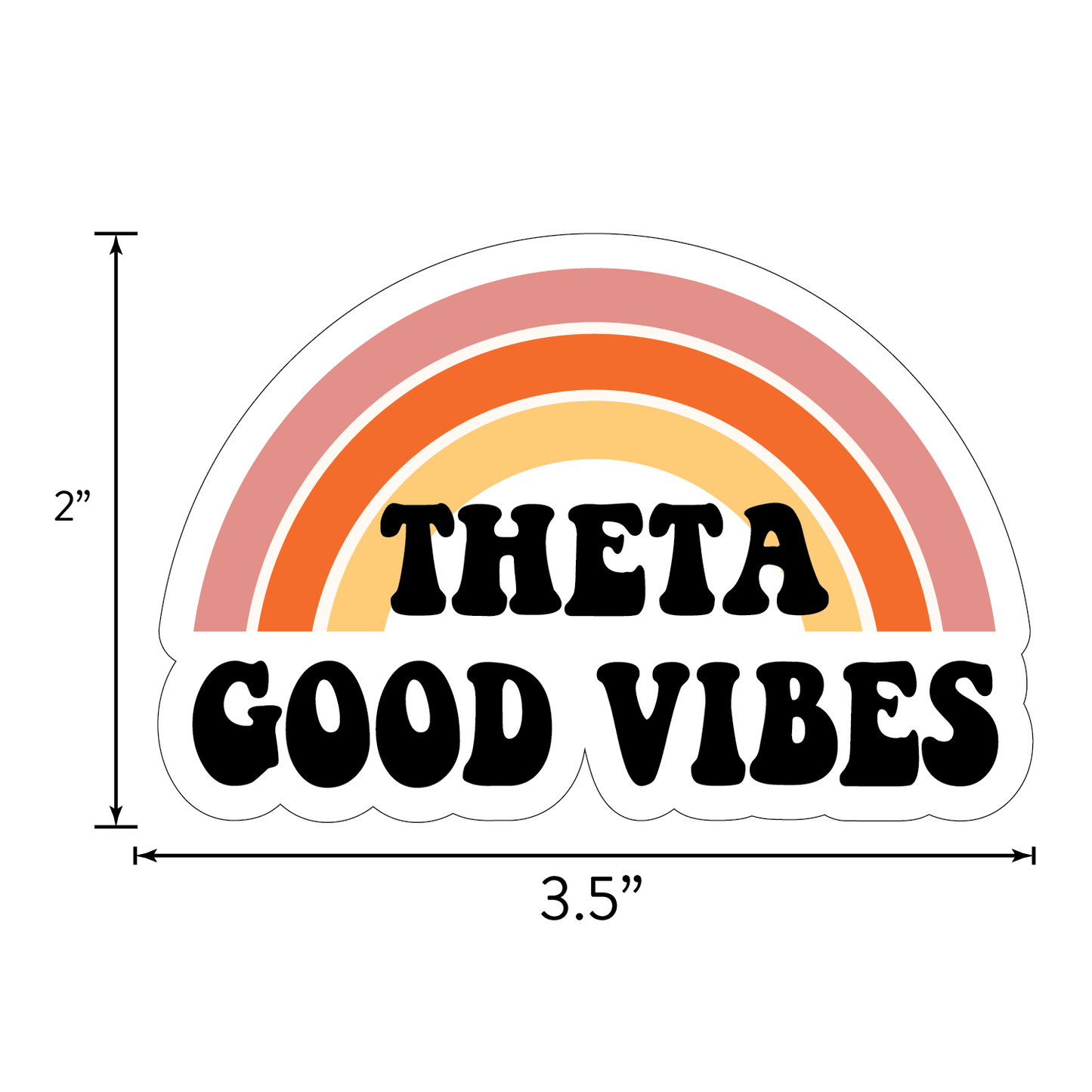 Kappa Alpha Theta <br> Retro Sticker Sheet