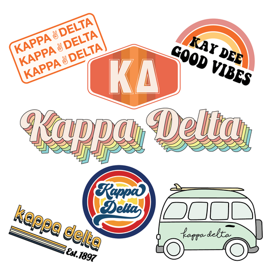 Kappa Delta <br> Retro Sticker Sheet