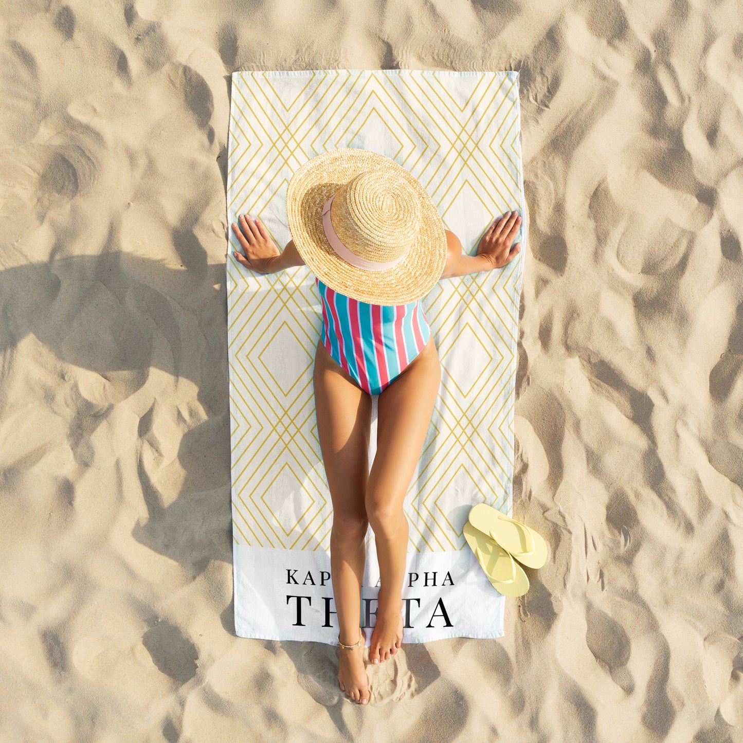 Kappa Alpha Theta Beach Towel- Lightweight Brand Design