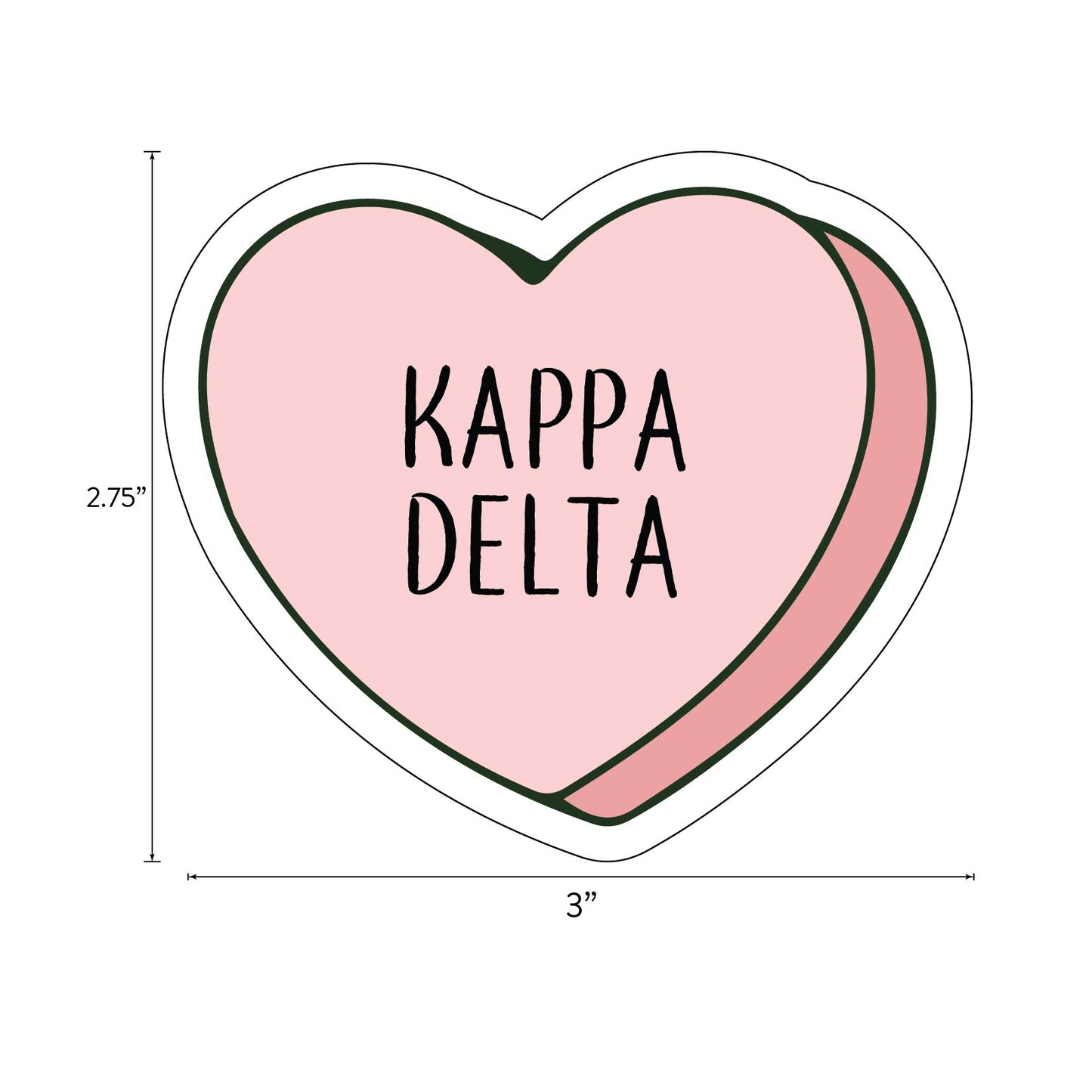Kappa Delta- Sticker Sheet- Love Theme