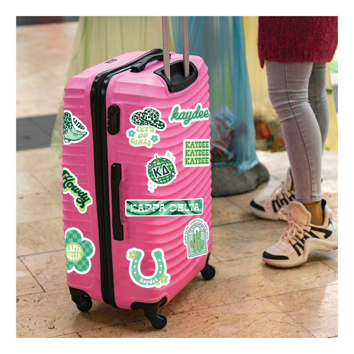 Kappa Delta Sticker Sheet - Western Disco Design